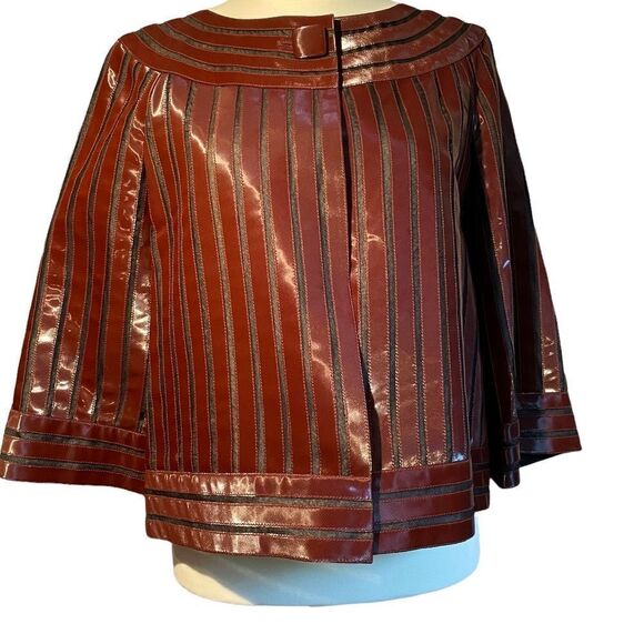 ELLEN TRACY Cranberry Merlot Burgundy Evening Jacket Size 10 New 0197 - Picture 1 of 8